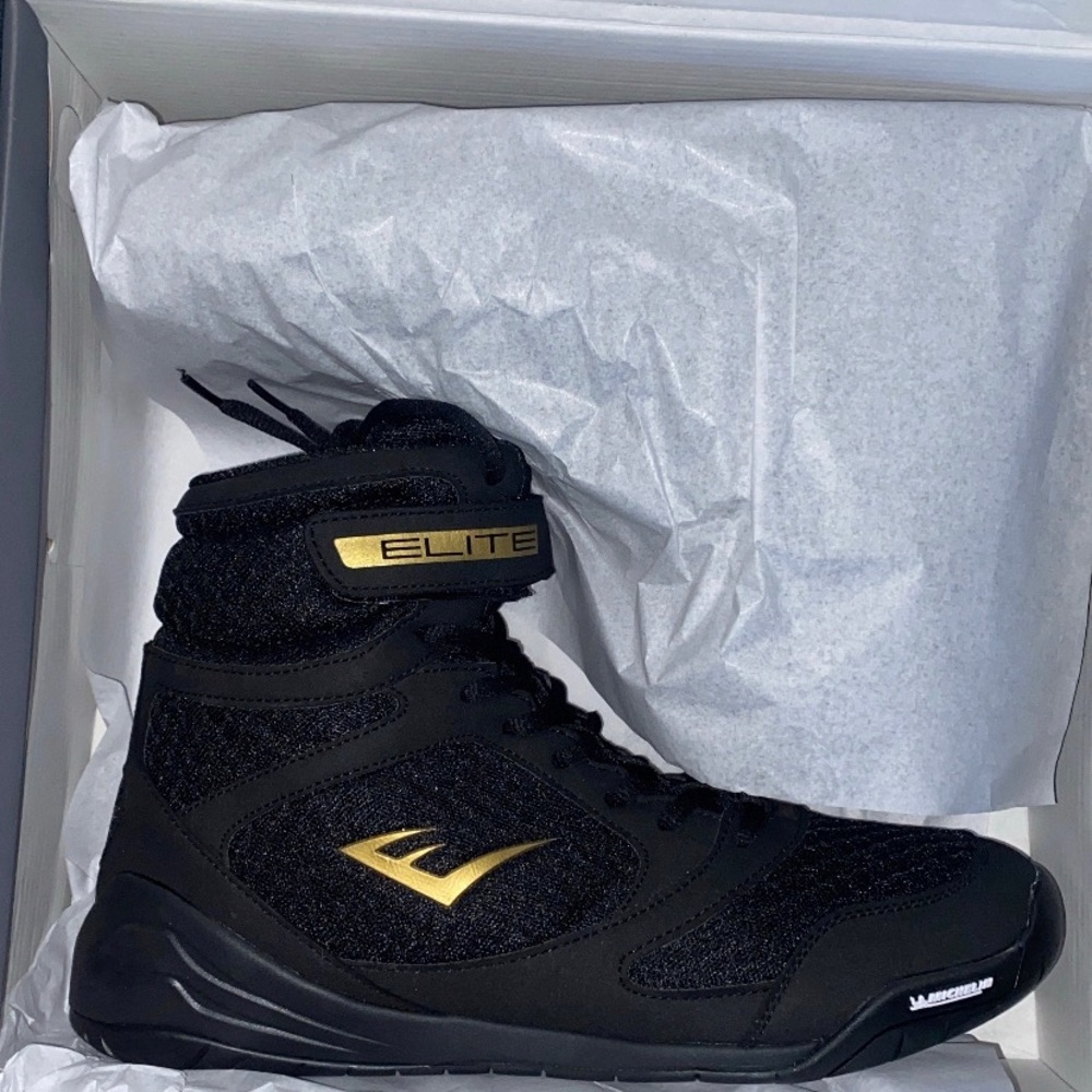 Black and Gold Athletic Shoes for Men